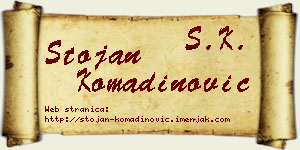 Stojan Komadinović vizit kartica